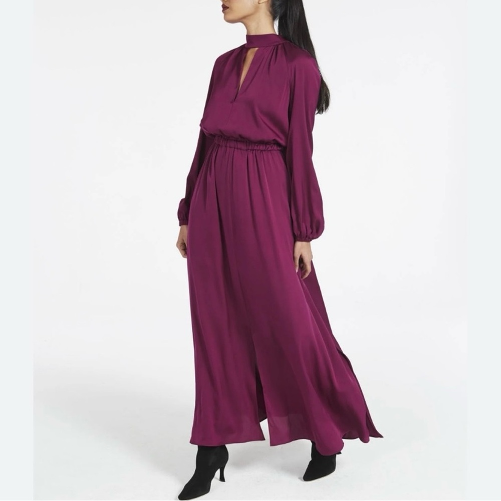 Milly Emmie Purple silk Maxi Gown size 0